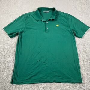 Master Collection Golf Polo Shirt Men's XL Green 100% Pima Cotton